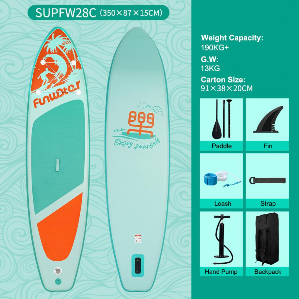 Сапборд SUPFW28C (350*87*15) бирюзовый, код 78912